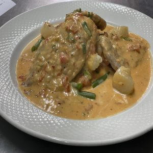 Pork Diablo with Scallops